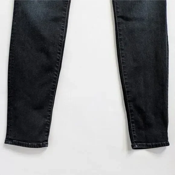 Mother Jeans Looker Womens 28 Charcoal Black Skinny High Waist Coffee Tea or Me - Picture 6 of 12